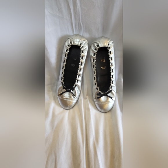 Bally Ballet Flats Silver 37 1/2 7 US Women - Picture 4 of 14